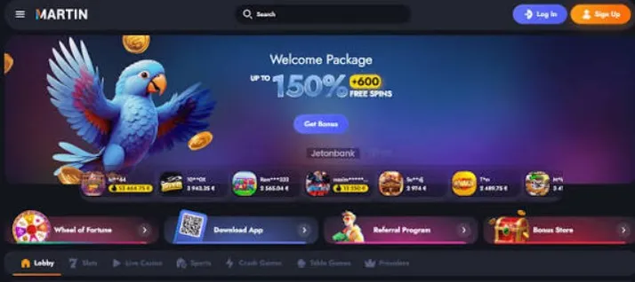 Martin casino 275% 1200 gratis spins